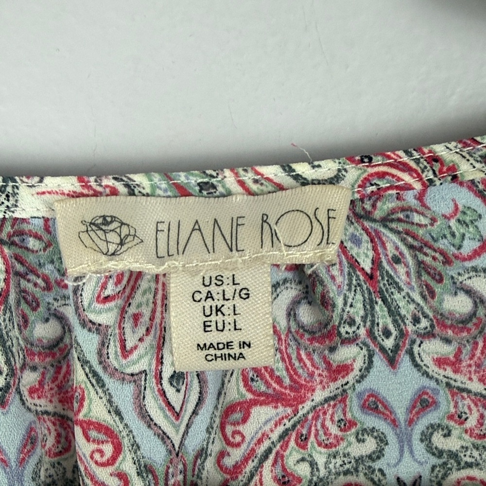 Eliane Rose Paisley V-Neck Long Sleeve Large Blouse - Pink Multi - Picture 3 of 11